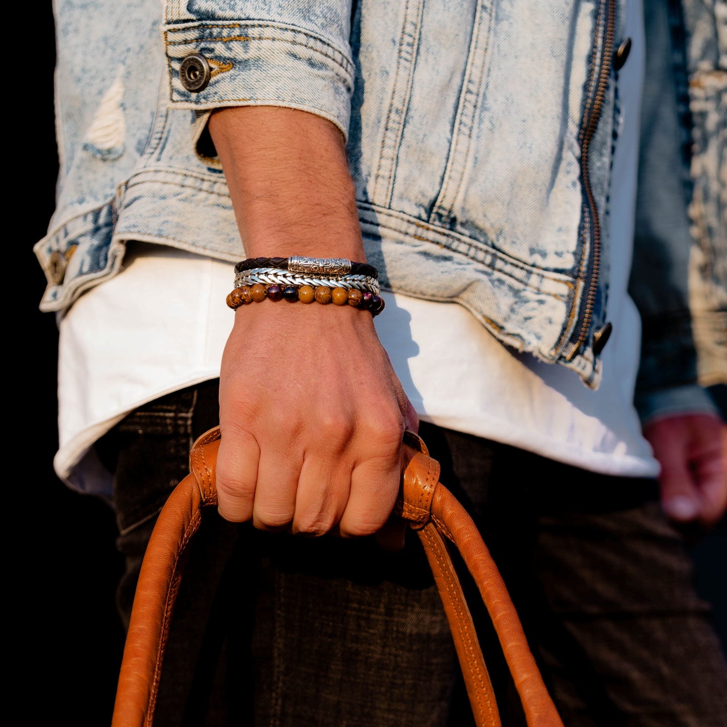 Crimson Terra Bracelet – handcrafted red earth stone bracelet detail | Stone N Luxe