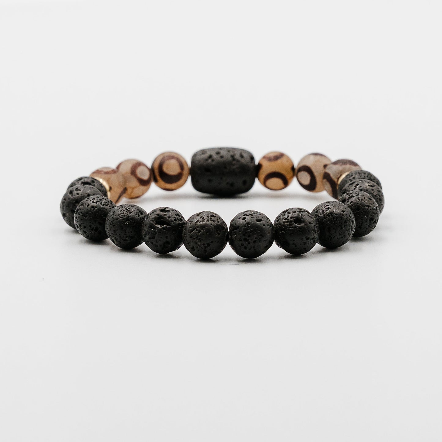 Ashen Creed Bracelet – grounding volcanic stone mens bracelet | Stone N Luxe