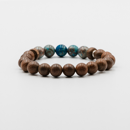 Azure Standard Bracelet – natural stone wood mens bracelet | Stone N Luxe