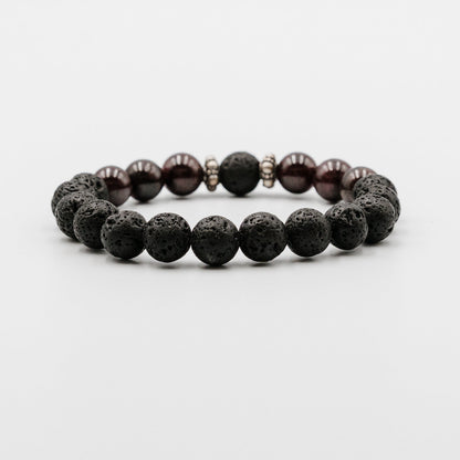 Noir Volcanic Bracelet – raw volcanic energy mens gemstone bracelet | Stone N Luxe