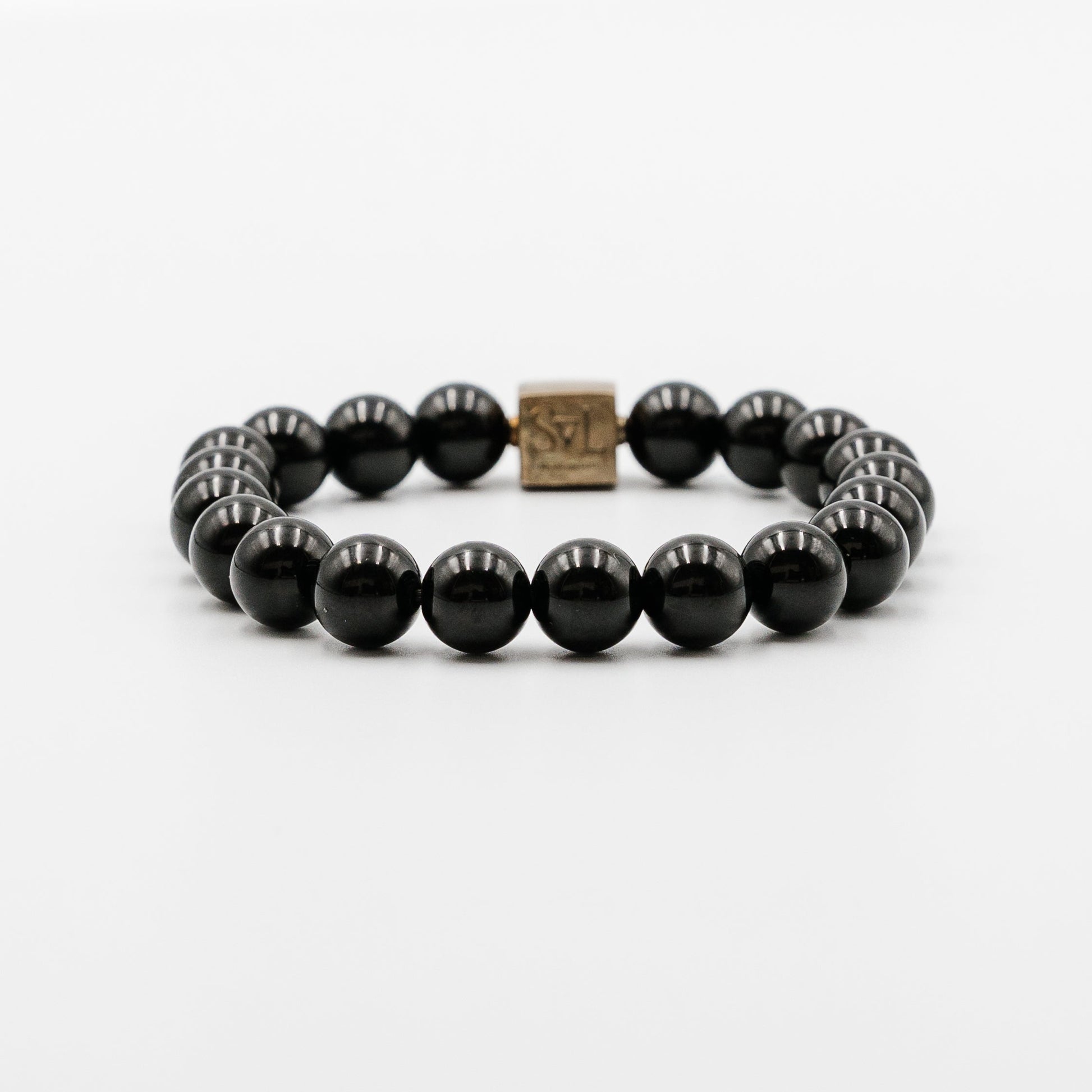 Black Sovereign Bracelet – handstrung black gemstone bracelet | Stone N Luxe