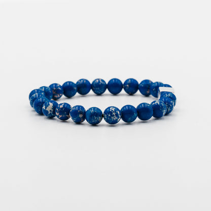 Blue Horizon Bracelet – silverplate and blue sea sediment bracelet detail | Stone N Luxe
