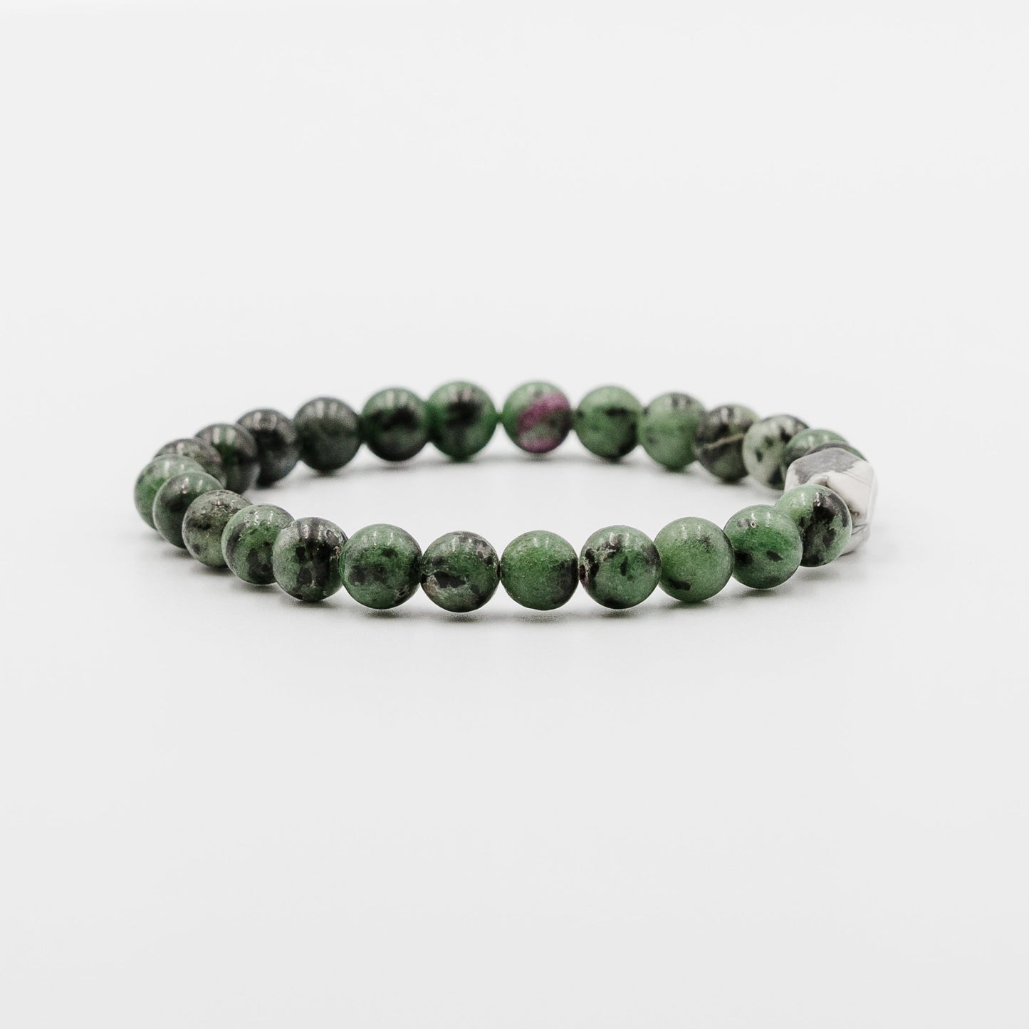 Ivory Ember Bracelet – handstrung ruby zoisite bracelet detail | Stone N Luxe
