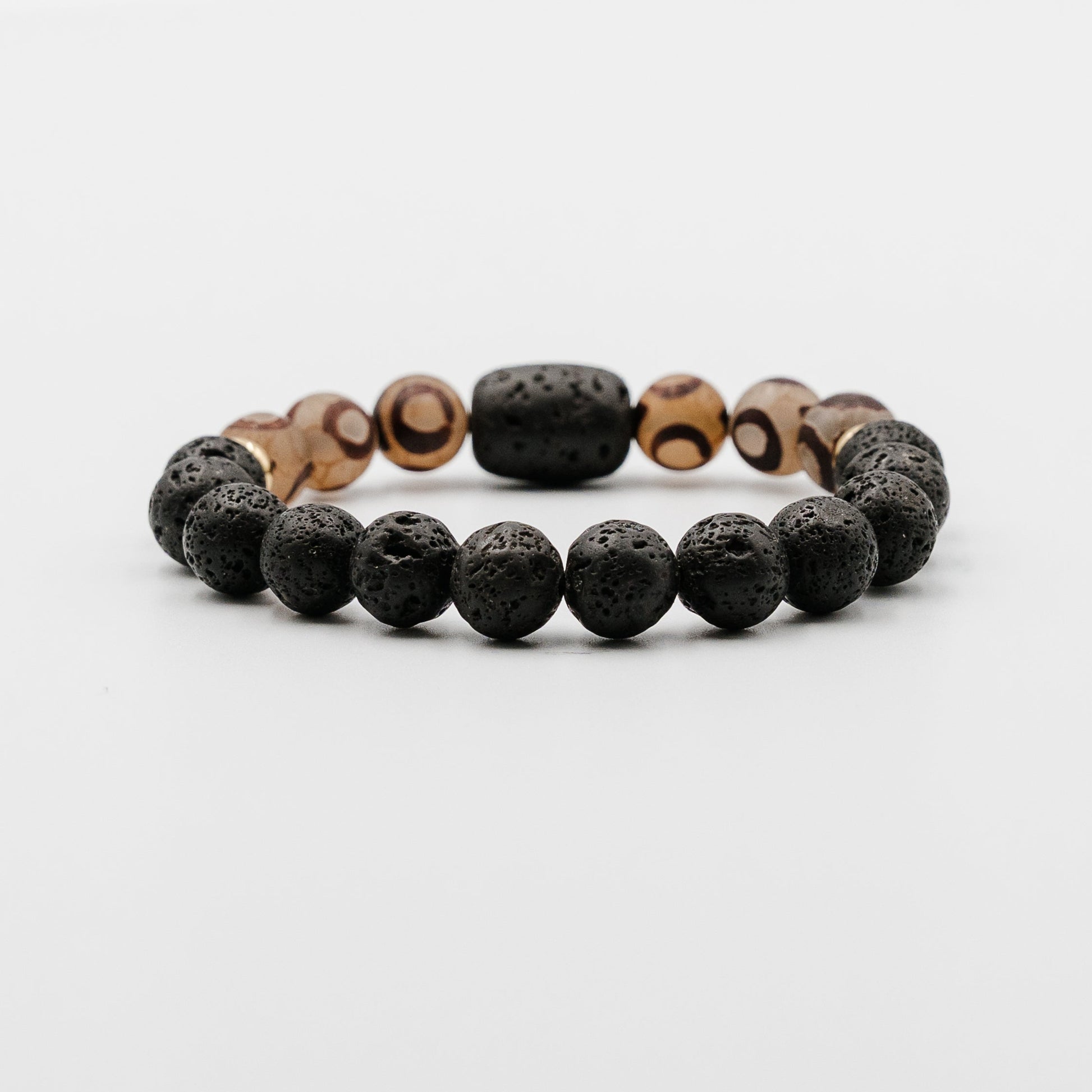 Ashen Creed Bracelet – grounding volcanic stone mens bracelet | Stone N Luxe