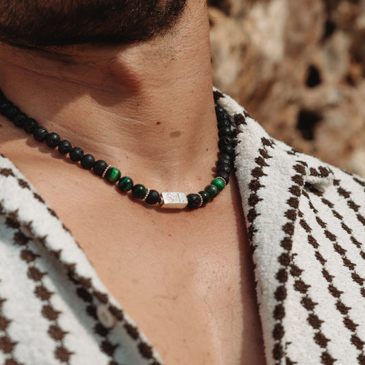 Verdant Forge Necklace – nature-inspired mens necklace detail | Stone N Luxe